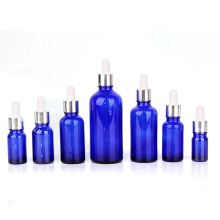 5ml 10ml 15ml 20ml 30ml 50ml 100ml Blue essential oil glass eye dropper bottle with dropper